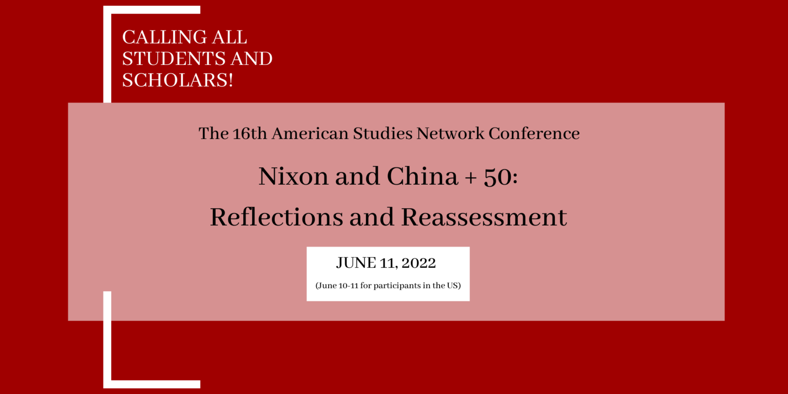 CALL FOR PAPERS 16th ASN Conference “Nixon and China + 50